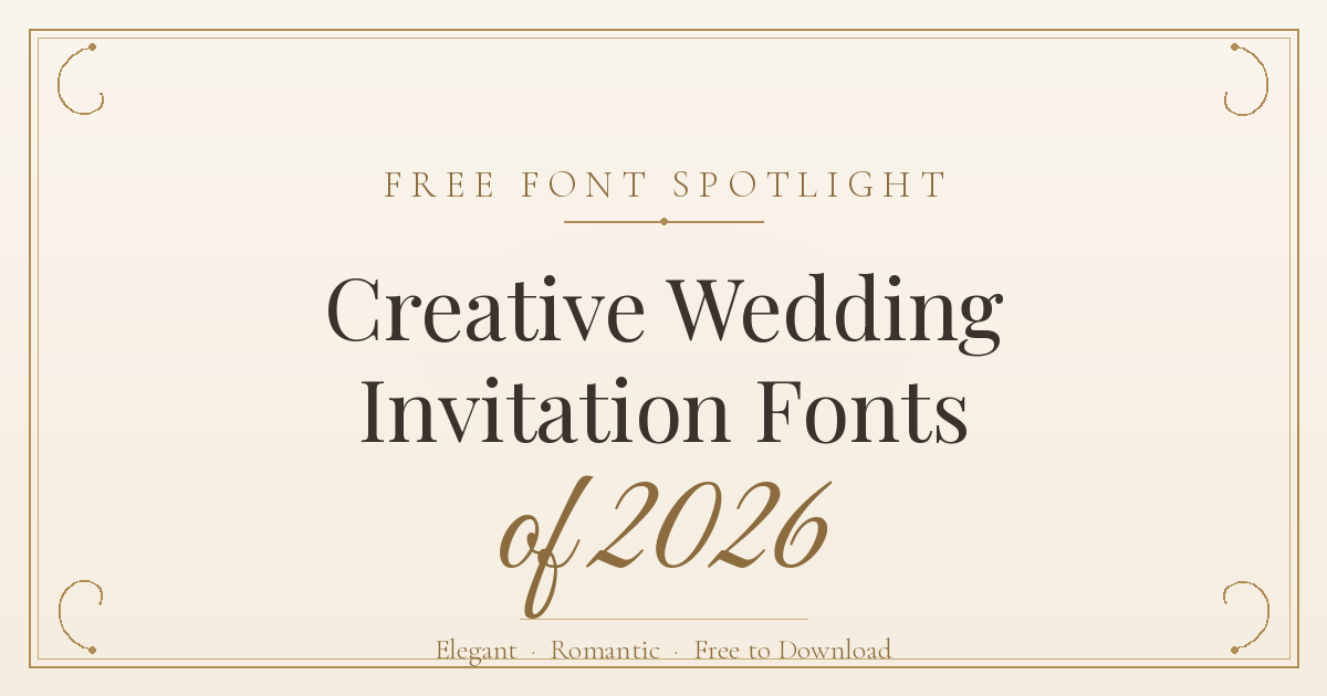 Best Free Fonts for 2026 Wedding Invitations