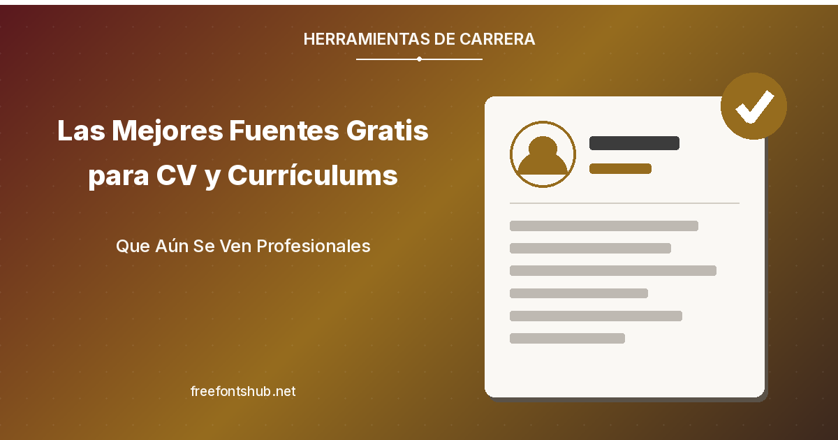Las mejores fuentes gratuitas para currículums y CV que mantienen un aspecto profesional