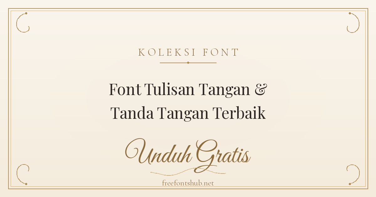 Font Tulisan Tangan & Tanda Tangan Terbaik untuk Diunduh Gratis