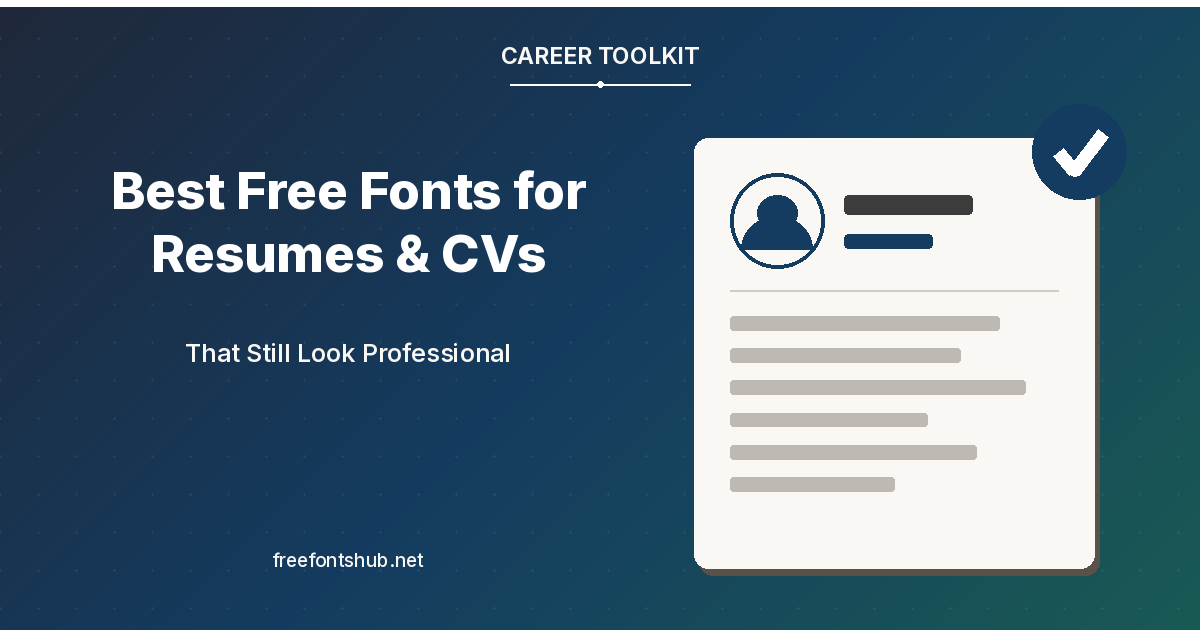 Best Free Fonts for Resumes and CVs That Still Look Professional
