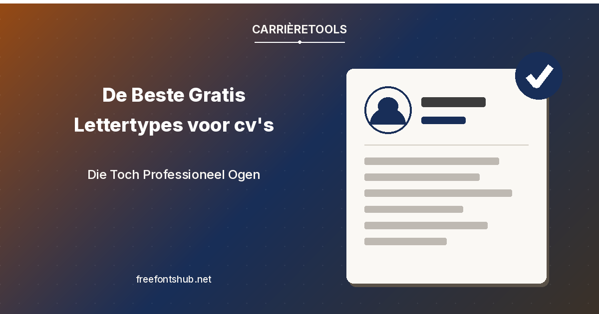 De beste gratis lettertypen voor cv's die er toch professioneel uitzien
