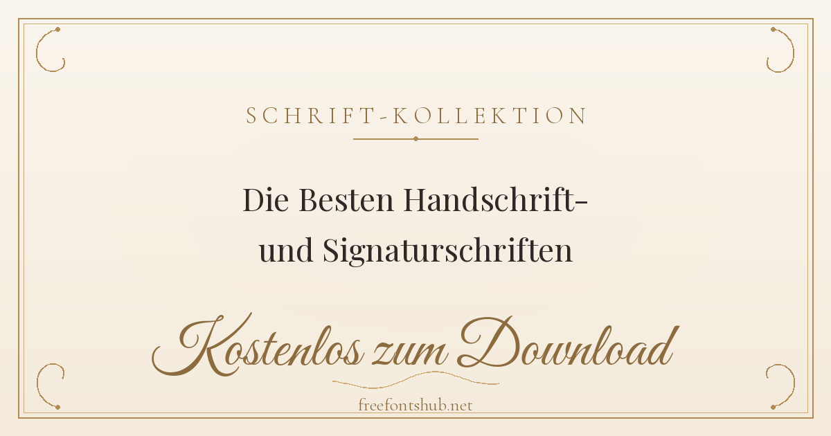 Die besten Handschrift- & Signatur-Schriftarten zum kostenlosen Download