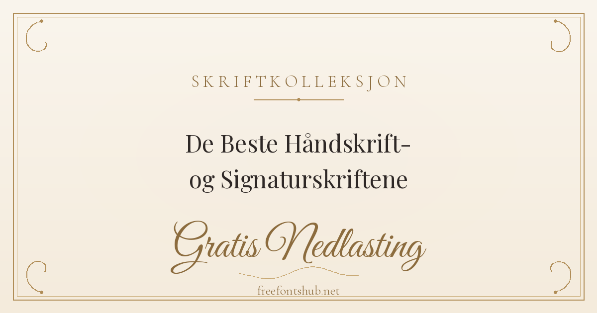 Beste håndskrift- og signaturfonter for gratis nedlasting