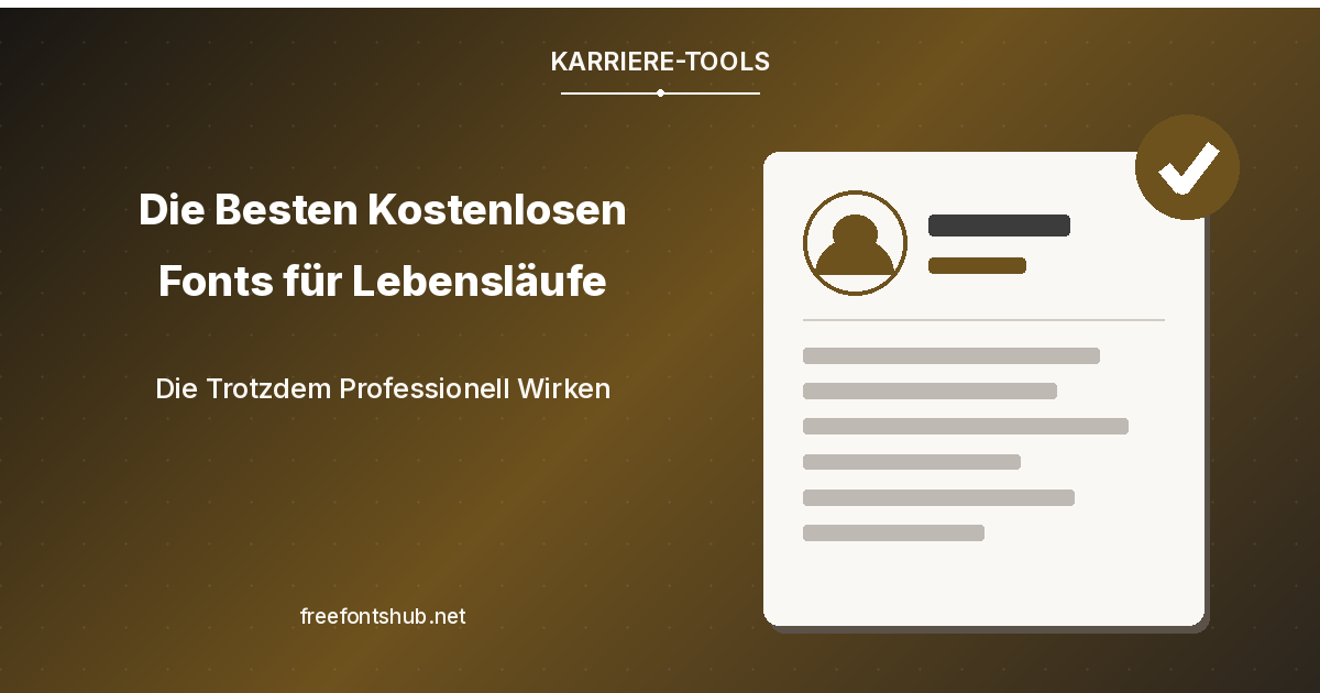 Die besten kostenlosen Schriftarten für Lebensläufe und Bewerbungen, die dennoch professionell wirken