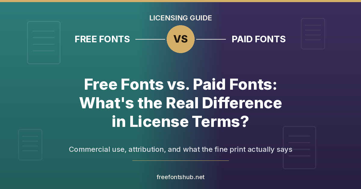 Free Fonts vs. Paid Fonts: What’s the Real Difference in License Terms?