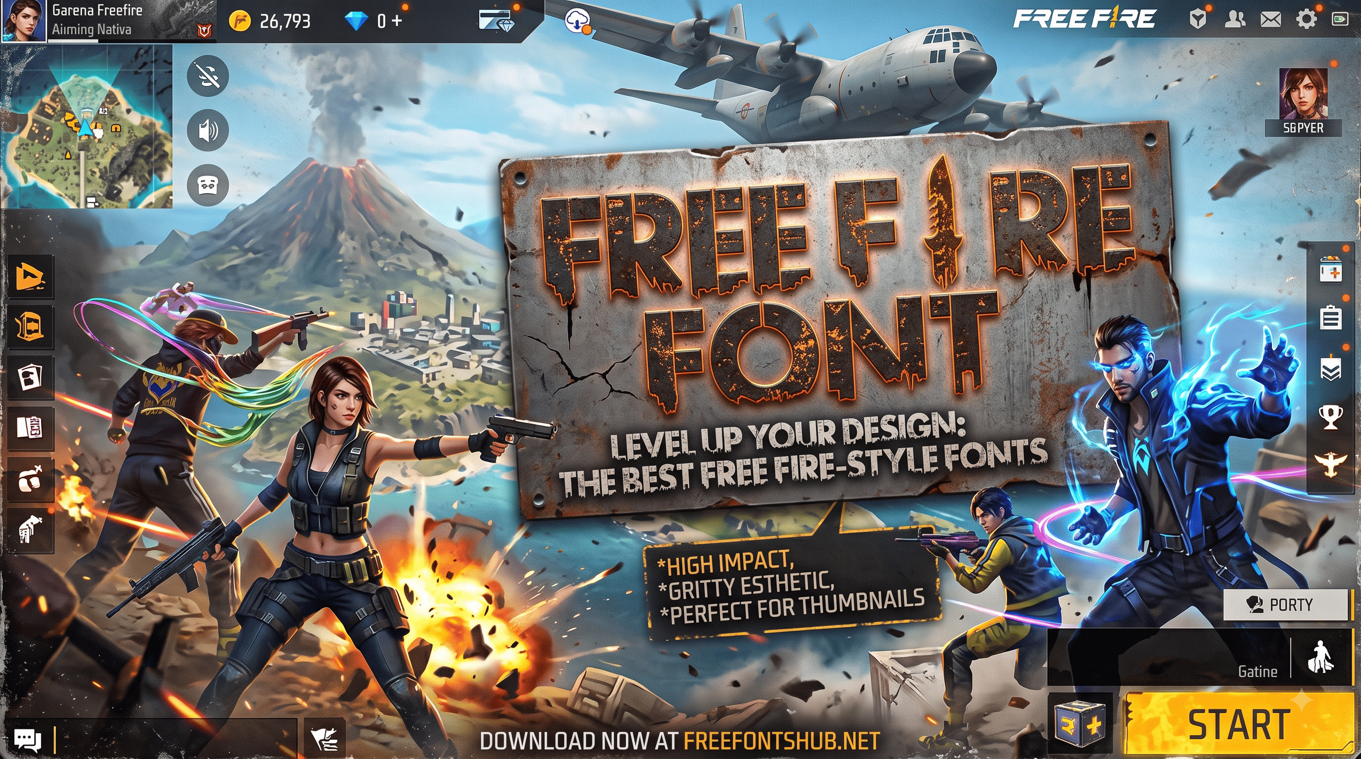 Free Fire Font