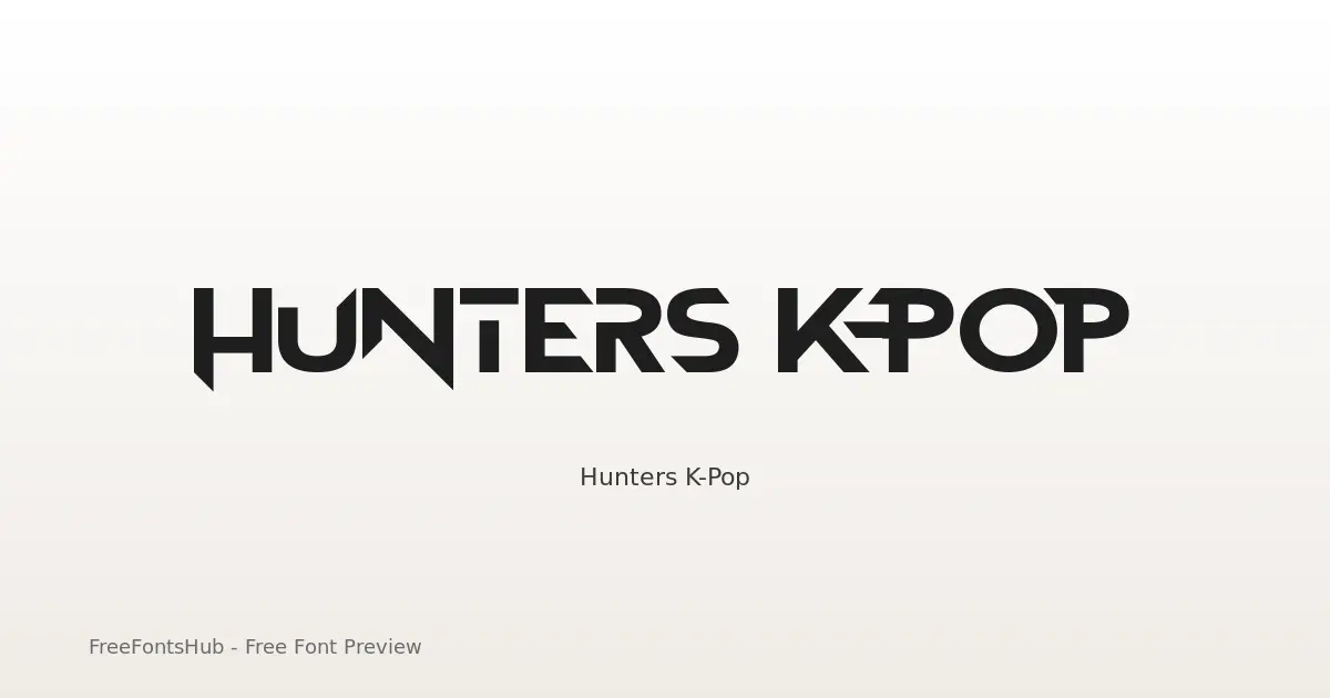 Hunters K-POP Font