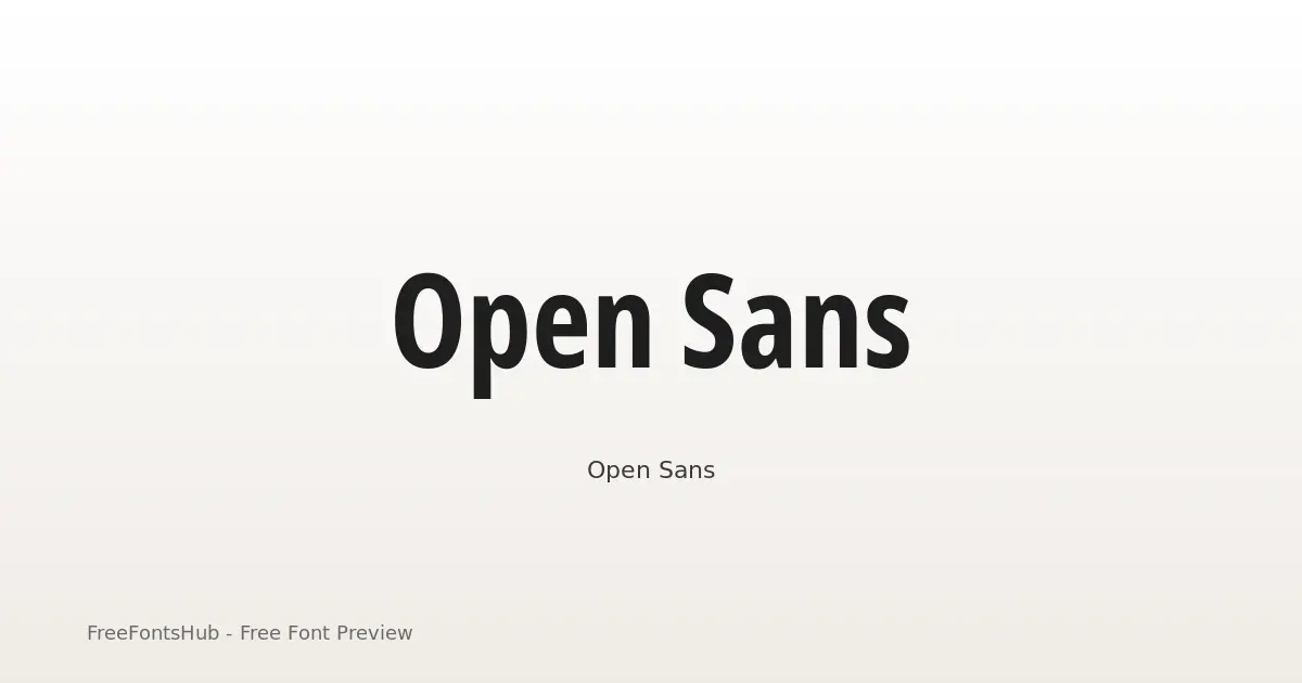 Open Sans Font